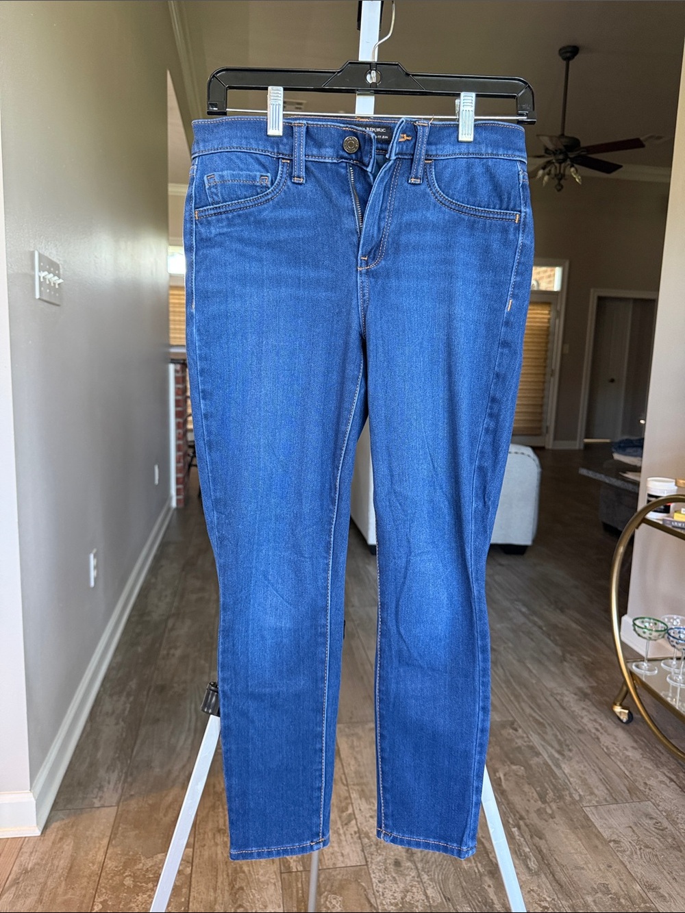 Banana Republic Women’s Super Stretch Legging Fit Jeans in Classic Blue Denim